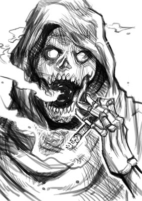 283x400 Grim Reaper Pencil Drawing In Real Photo, Pictures, Images - Grim Reaper Pencil Drawings