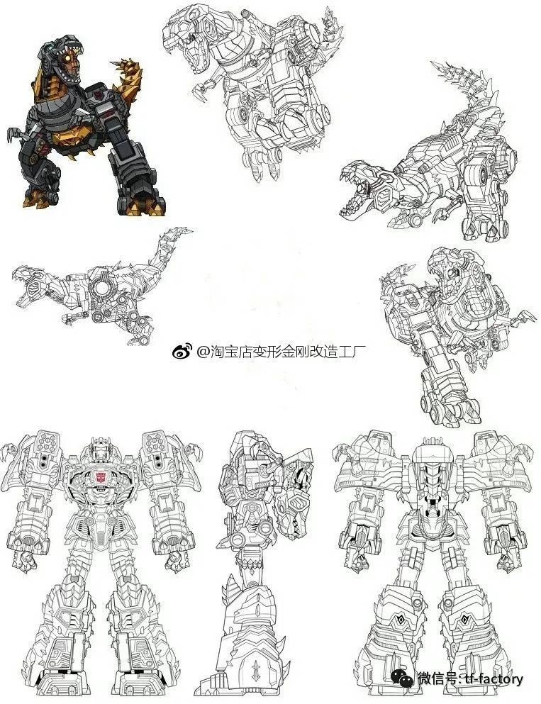 763x993 Transformers Cyberverse Grimlock Model Sheet - Grimlock Drawing
