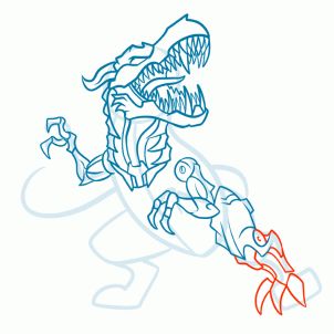 302x302 How To Draw Grimlock, Transformers Age Of Extinction Step - Grimlock Drawing