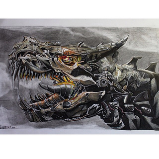 320x320 Finished Grimlock Drawing! Wow This Was Actually Super Fun! - Grimlock Drawing