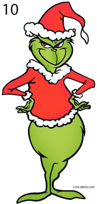 340x716 how to draw the grinch - Grinch Drawing