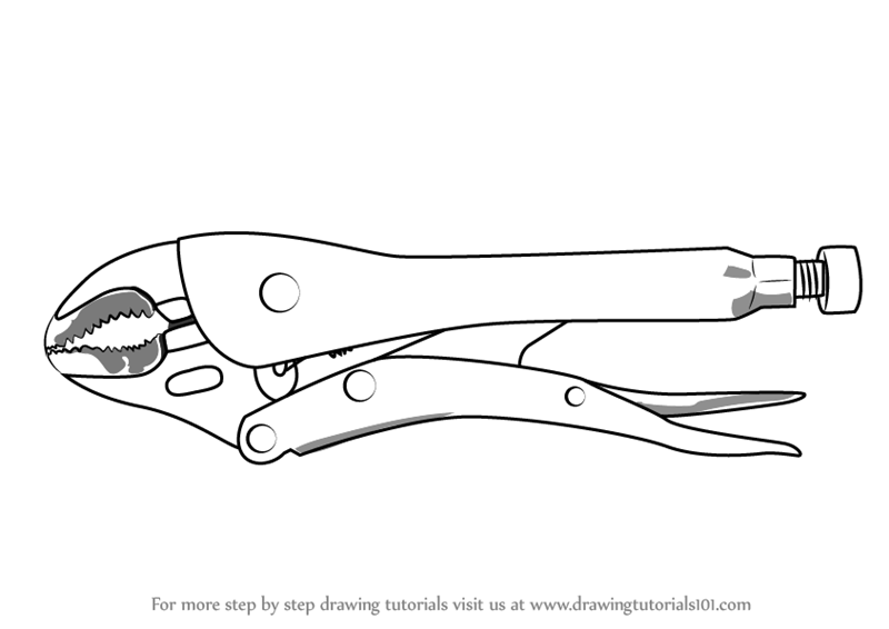 Плоскогубцы рисунок карандашом