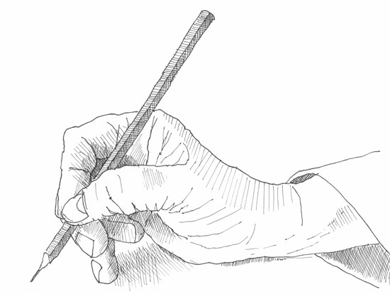 550x414 making a mark four ways to hold a pencil to draw - Grip Drawing