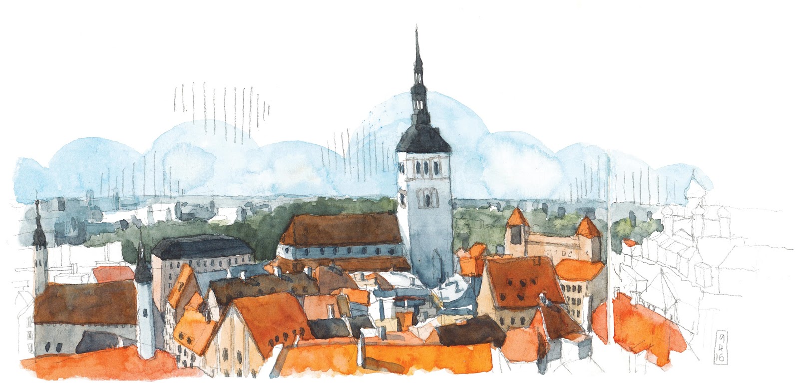1600x767 The Beauty And Grit Of Tallinn Urban Sketchers - Grit Drawing