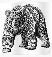 210x230 grizzly bear drawing posters redbubble - Grizzly Bear Drawing