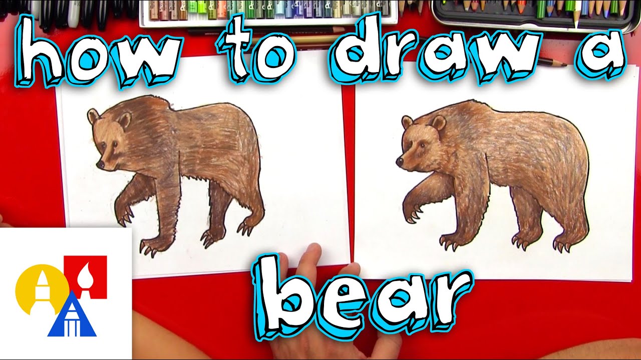 1280x720 how to draw a grizzly bear - Grizzly Bear Drawing