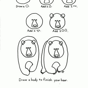 300x300 How To Draw A Bear Step - Grizzly Bear Drawing Standing