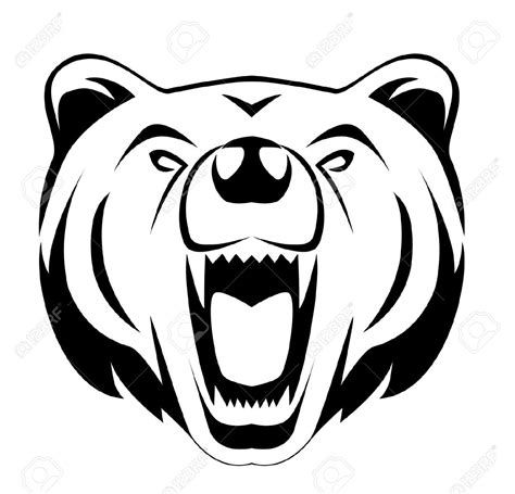474x455 Grizzly Bear Free Drawing Patterns To Trace Bears In Bear - Grizzly Bear Face Drawing