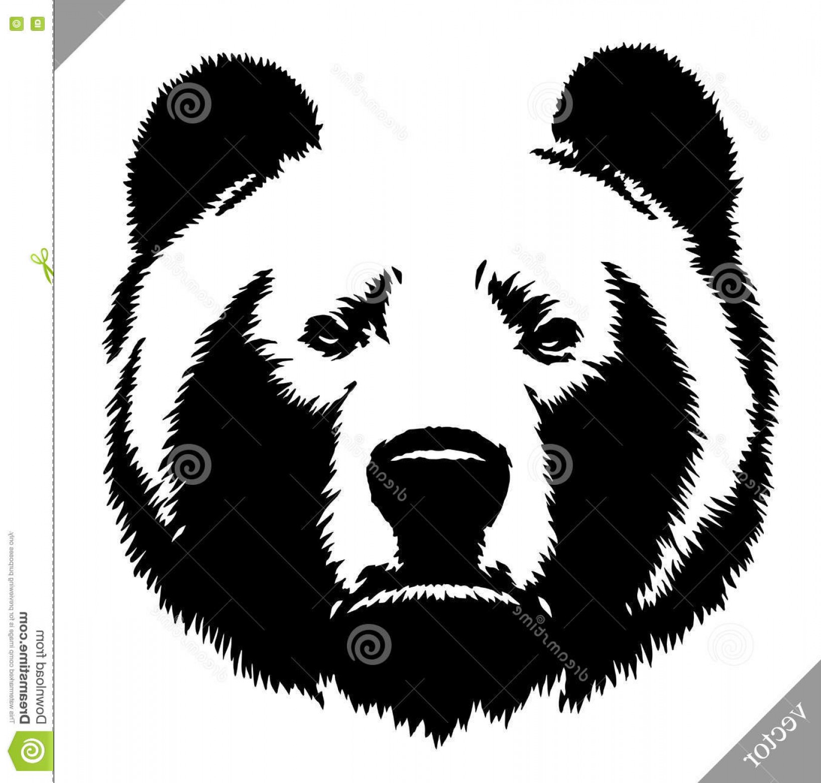 1635x1560 Stock Illustration Black White Ink Draw Bear Vector Illustration - Grizzly Bear Face Drawing