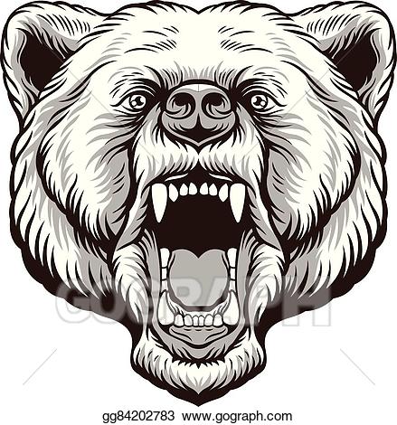 439x470 Grizzly Bear Head Clipart Great Free Clipart, Silhouette - Grizzly Bear Head Drawing