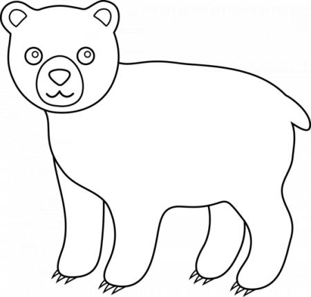 450x429 Grizzly Bear Cliparts - Grizzly Bear Line Drawing