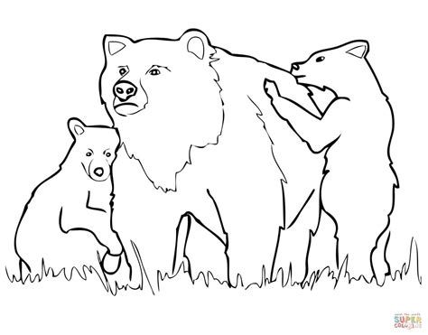 474x371 Grizzly Bear Free Drawing Patterns To Trace Bears - Grizzly Bear Line Drawing