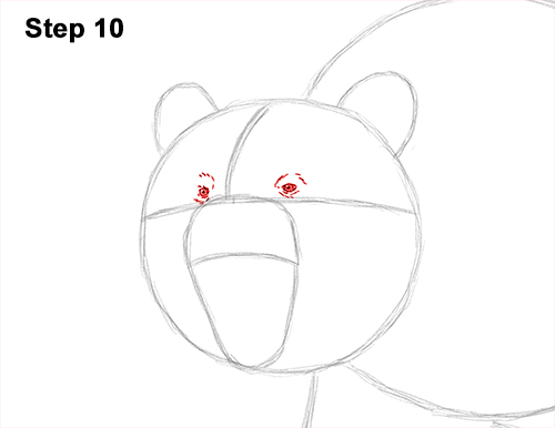 500x386 How To Draw A Grizzly Bear - Grizzly Bear Line Drawing
