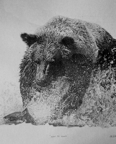 400x497 Dynamic Realism - Grizzly Bear Pencil Drawing