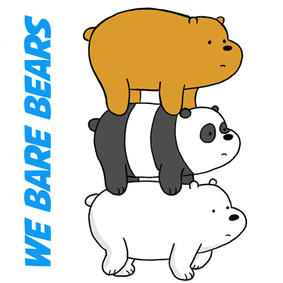 400x400 How To Draw Grizzly, Panda And Ice Bear From We Bare Bears - Grizzly Drawing