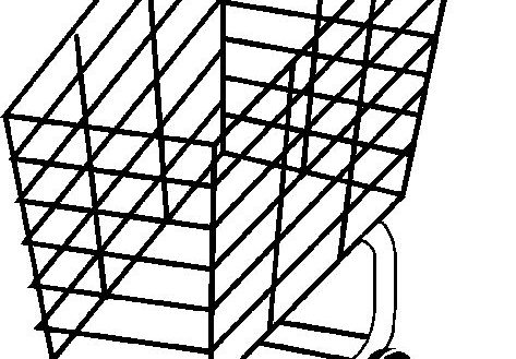 473x329 grocery cart coloring - Grocery Cart Drawing