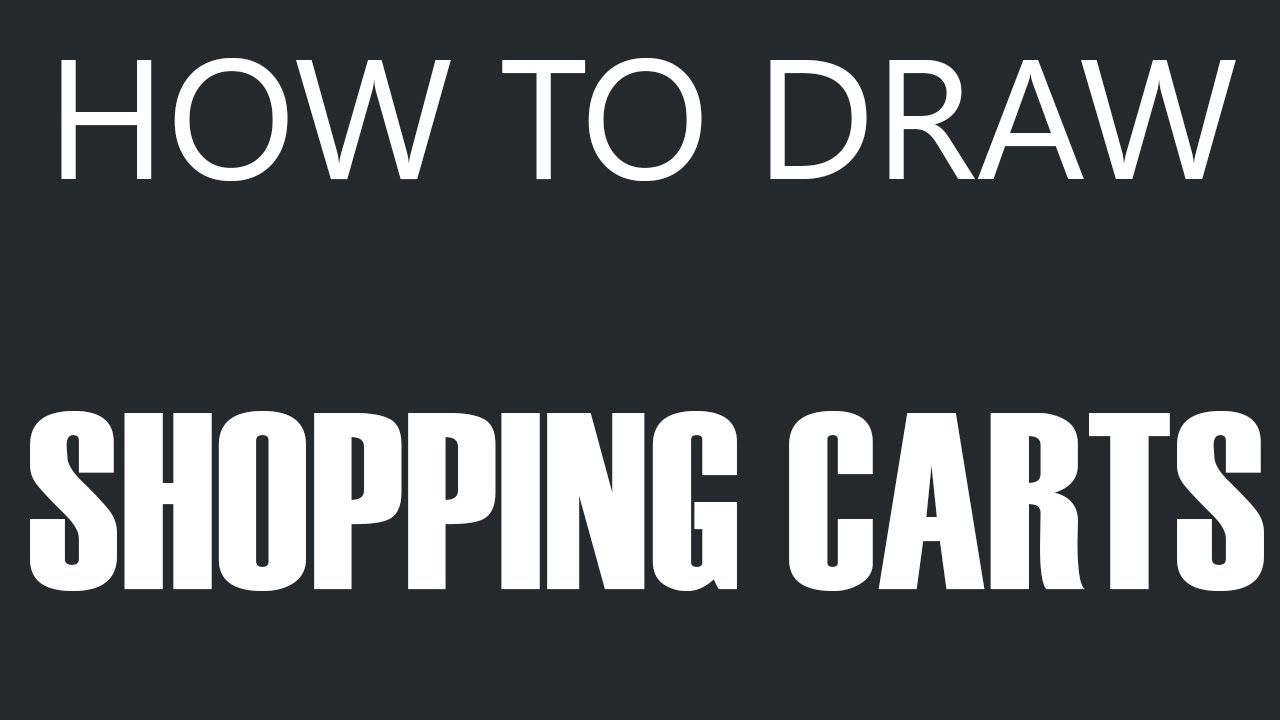 1280x720 How To Draw A Shopping Cart - Grocery Cart Drawing