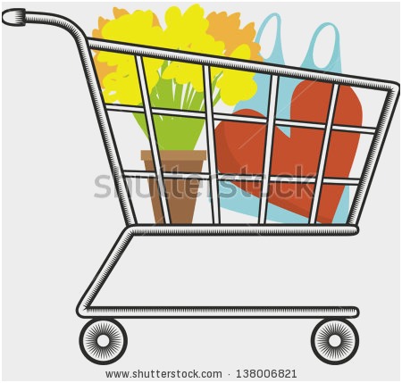 450x429 Shopping Cart Coloring - Grocery Cart Drawing