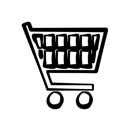 512x512 drawing vector grocery cart - Grocery Cart Drawing