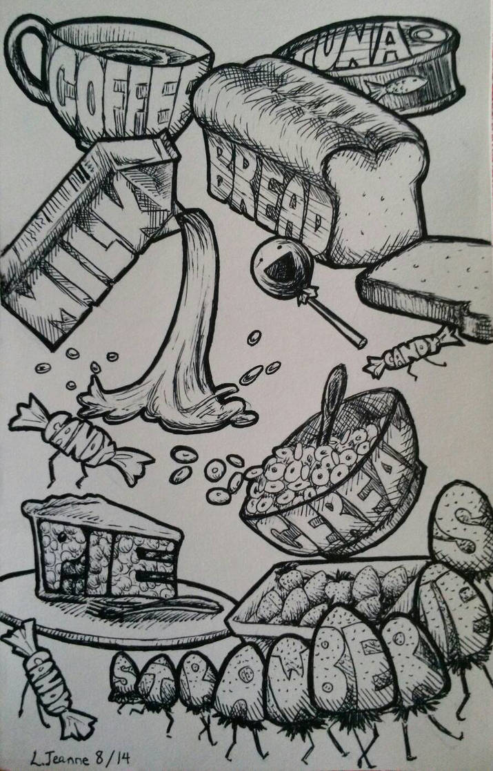 715x1117 grocery list - Grocery List Drawing