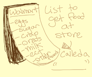 300x250 grocery list drawing - Grocery List Drawing