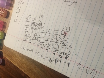 350x263 practice grocery shopping with your preschool child using writing - Grocery List Drawing