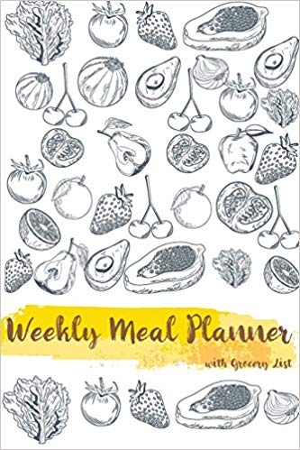 333x499 weekly meal planner with grocery list meal planner notebook - Grocery List Drawing