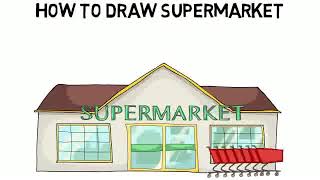 320x180 Draw Supermarket - Grocery Store Drawing