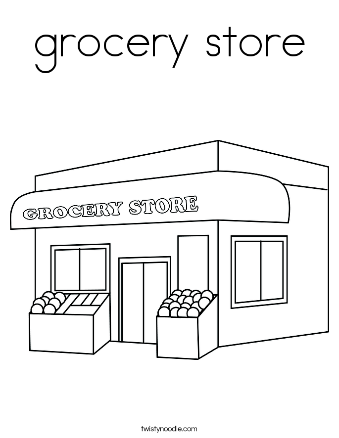 685x886 pattern for grocery store for felt car mat little kid gift - Grocery Store Drawing
