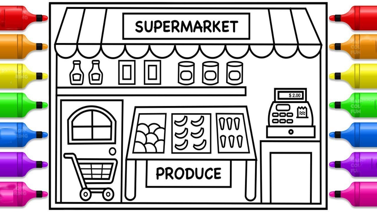 Grocery Store Drawing at Explore collection of