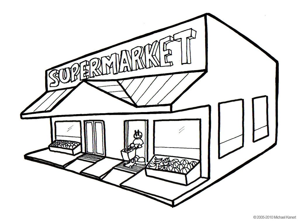 Grocery Store Drawing at Explore collection of