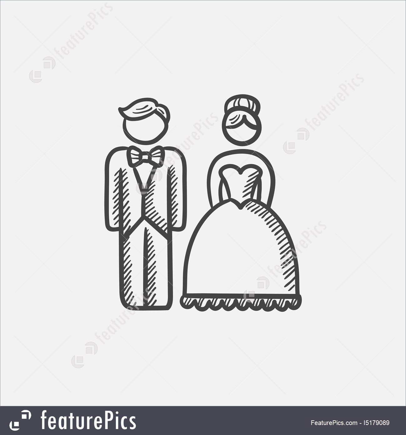 1300x1392 illustration of bride and groom sketch icon - Groom And Bride Drawing