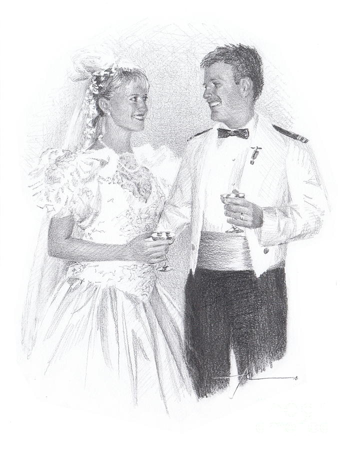 696x900 military groom and bride drawing - Groom And Bride Drawing