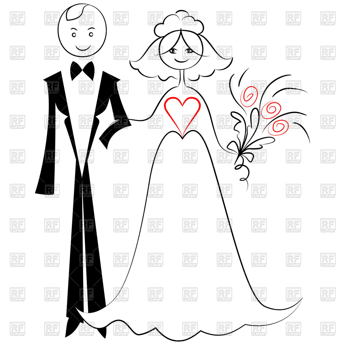 1200x1200 sketch of bride and groom vector image of people - Groom And Bride Drawing