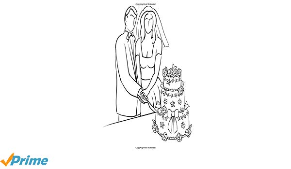 600x350 wedding journal bride groom cut wedding cake sketch - Groom And Bride Drawing