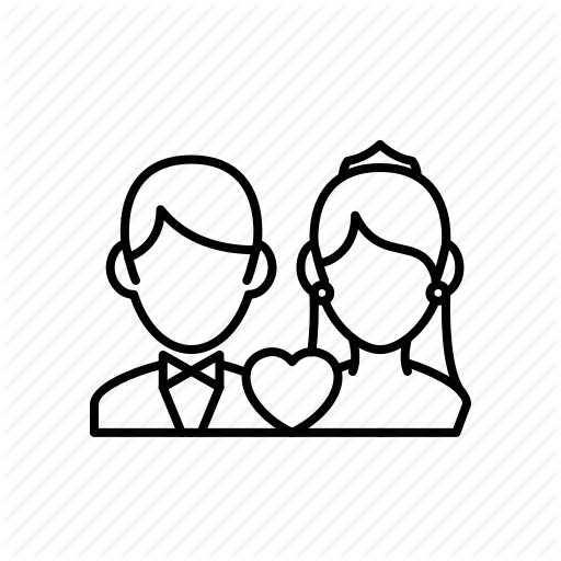 512x512 bride, couple, groom, love, marriage, married, wedding icon - Groom And Bride Drawing