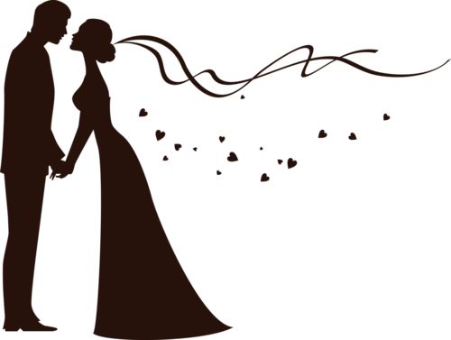 500x377 Bride And Groom Clipart Silhouette Collection - Groom Drawing