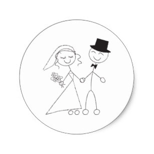 307x307 Cartoon Bride Groom Drawing Gifts Gift Ideas Zazzle Uk - Groom Drawing