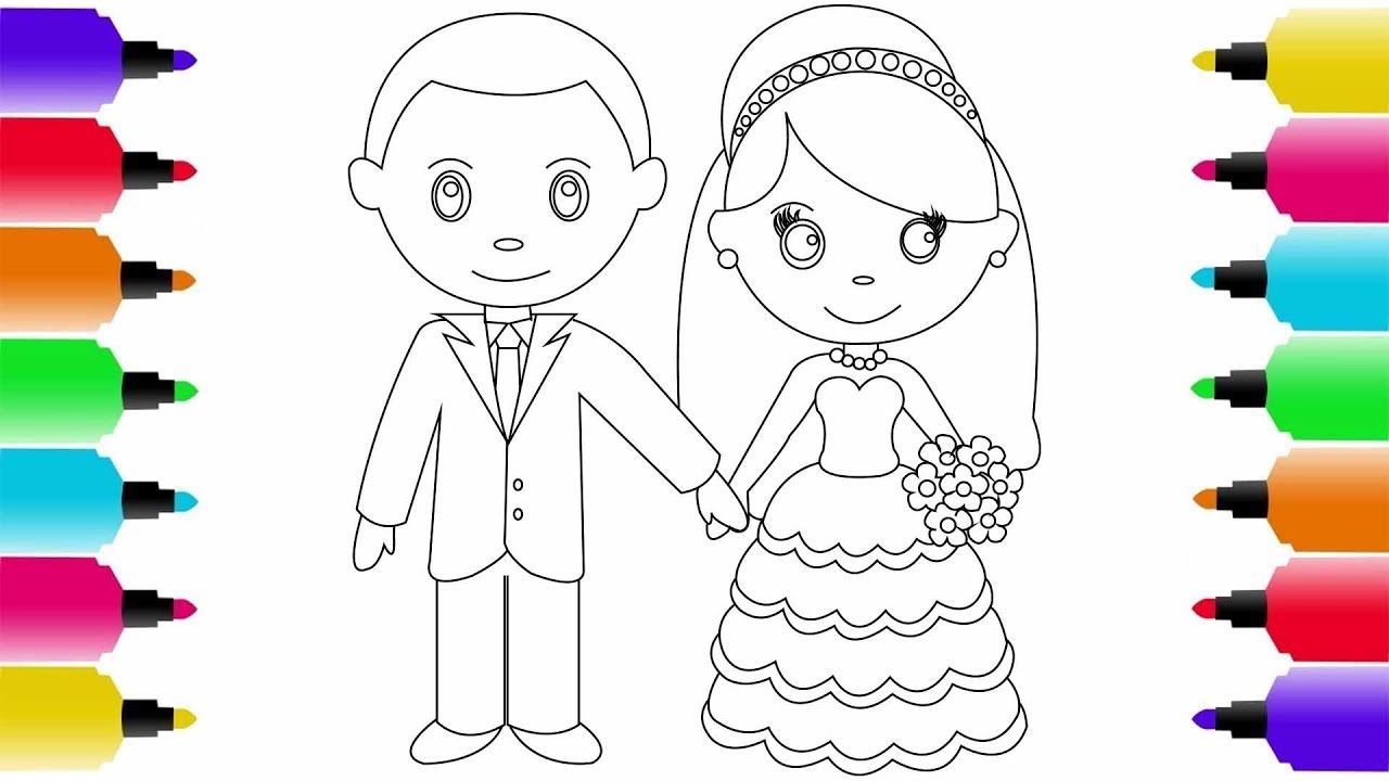 1280x720 bride and groom drawing - Groom Drawing