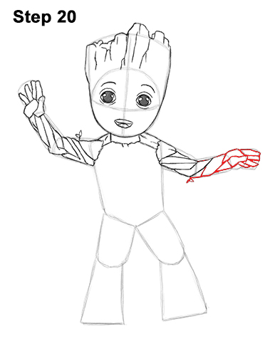 386x500 how to draw baby groot - Groot Drawing