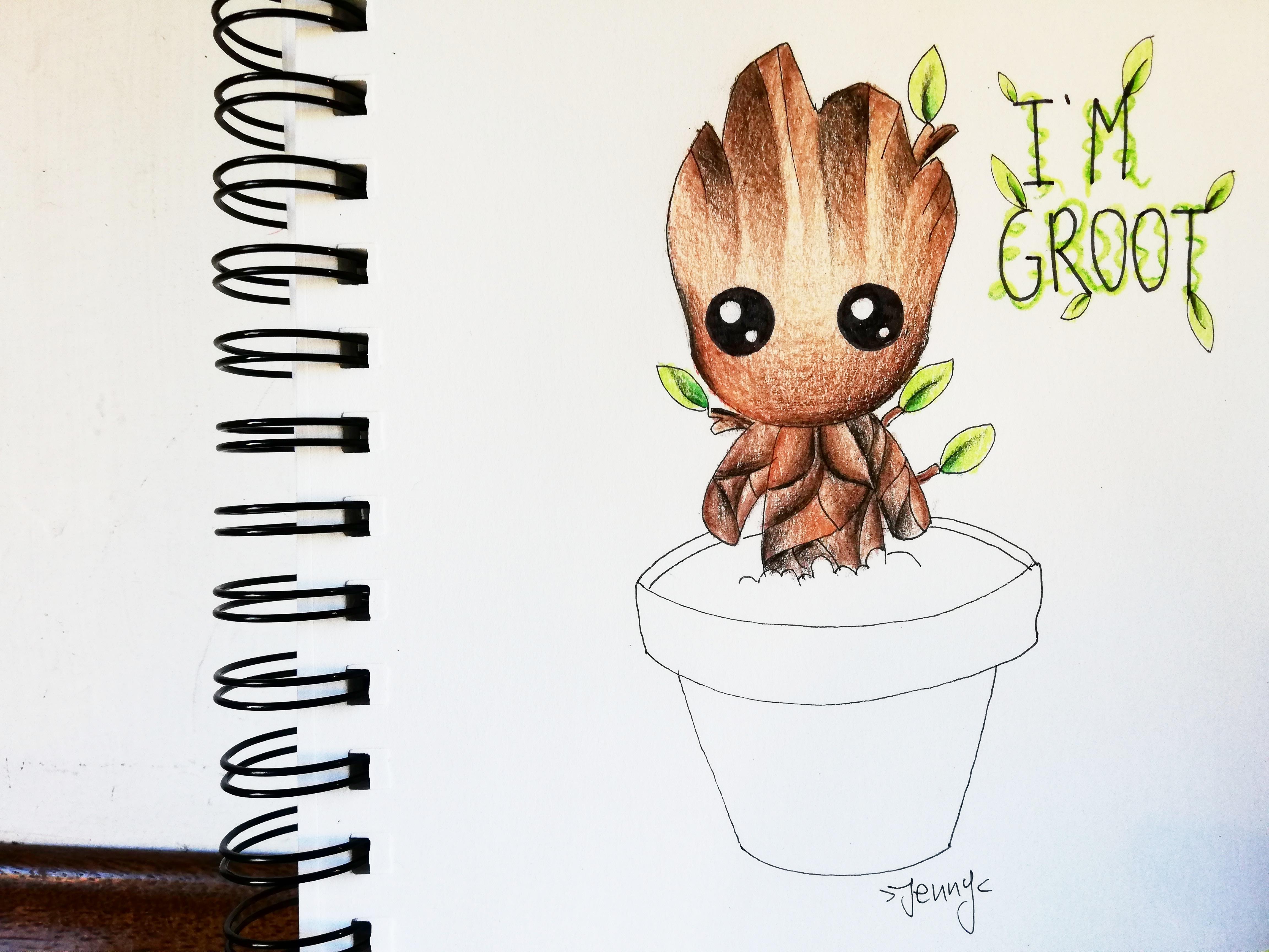 4608x3456 i'm groot drawing - Groot Drawing