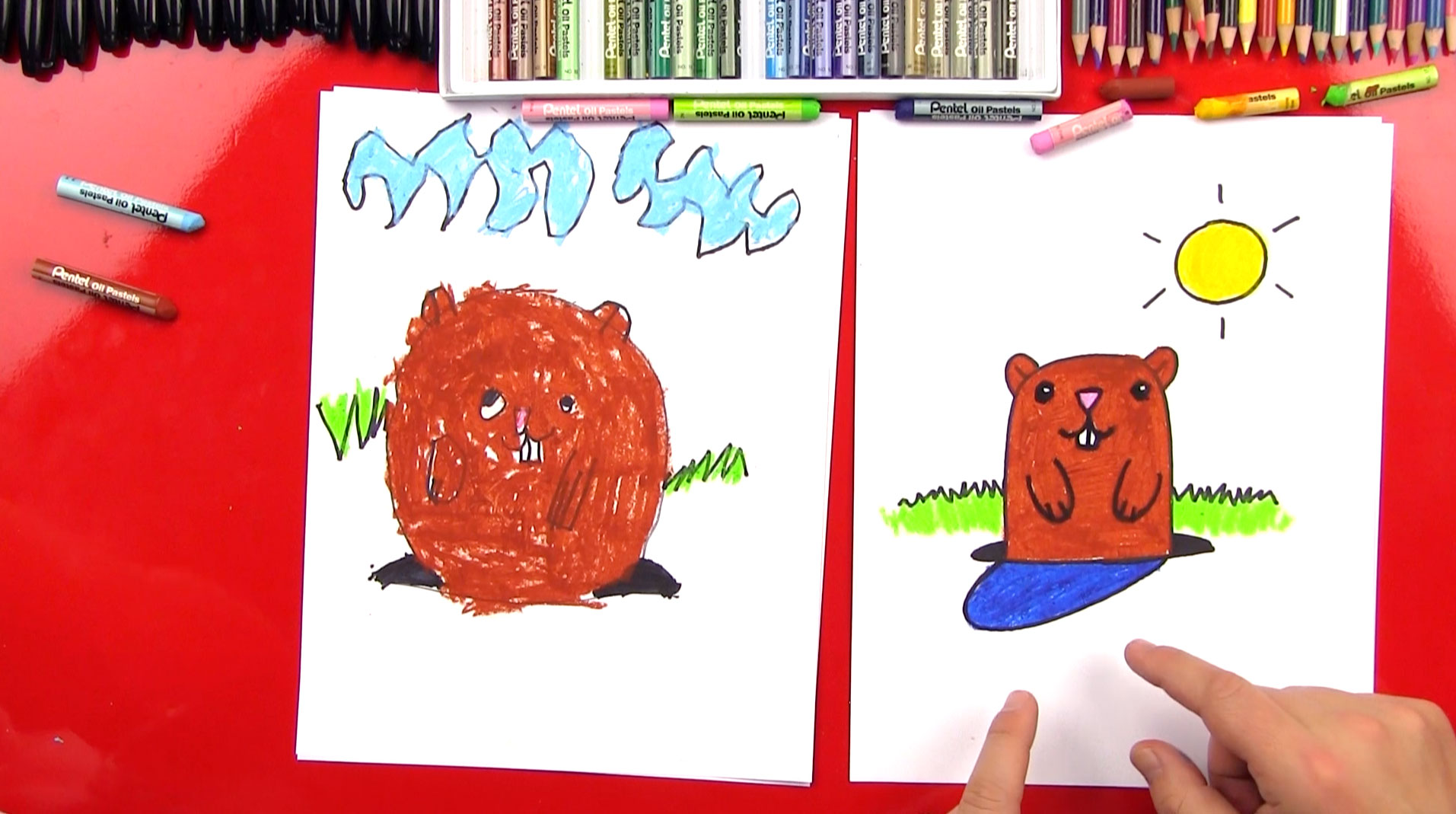 1913x1069 How To Draw A Cartoon Groundhog - Groundhog Drawing