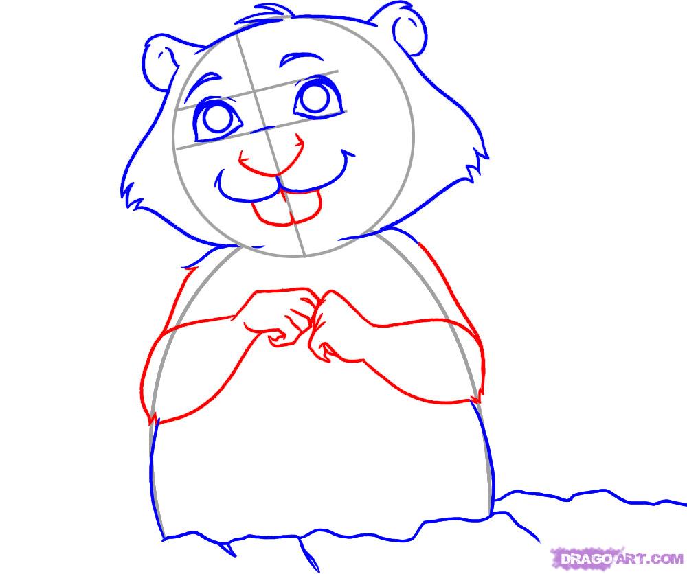 1000x836 How To Draw A Groundhog, Step - Groundhog Drawing