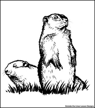 308x350 Mystery Grid Drawing - Groundhog Drawing