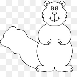 260x260 Groundhog Day Child Clip Art - Groundhog Line Drawing