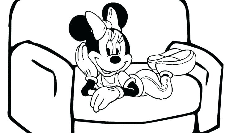 770x430 Mickey Mouse Thanksgiving Printable Coloring Pages Sheets - Groundhog Line Drawing