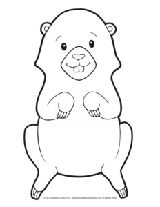 232x300 Search Groundhog - Groundhog Line Drawing