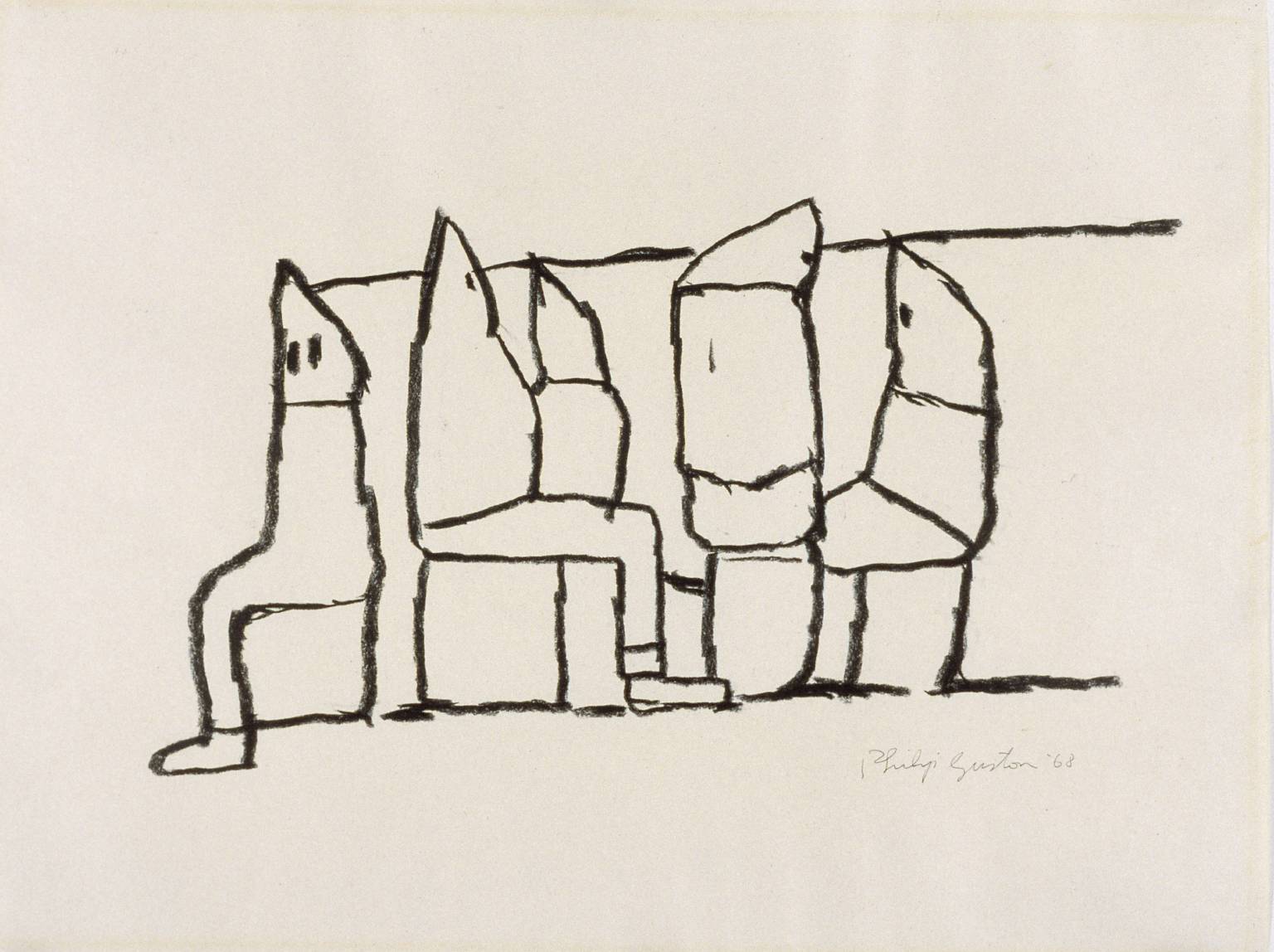 1536x1148 group i', philip guston, tate - Group Drawing