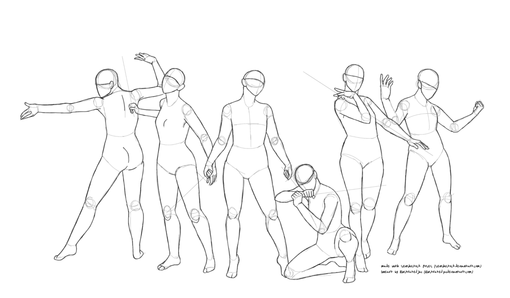 1024x598 drawing refs group poses for free download - Group Drawing.
