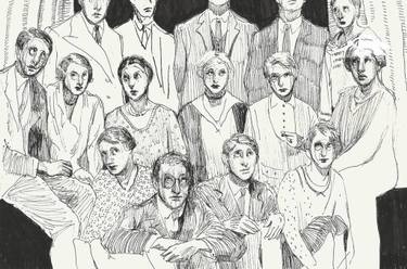 375x248 Scared People Drawing - Group Of People Drawing